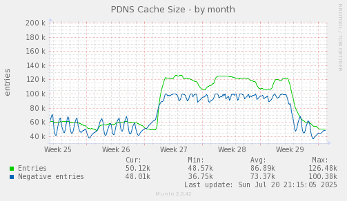 PDNS Cache Size