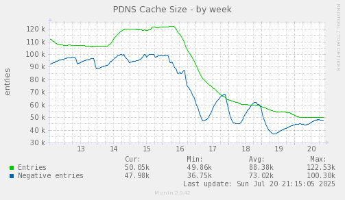 PDNS Cache Size