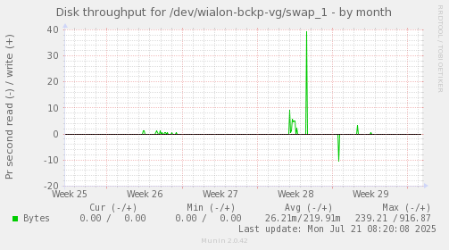 Disk throughput for /dev/wialon-bckp-vg/swap_1