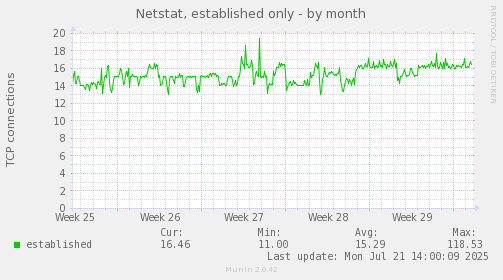 Netstat, established only